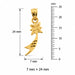 Shooting Star Charm Pendant 14k White Gold (0.6 Grams) Yellow Gold 14k