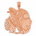 Sitting Eagle Charm Pendant 14k Gold (11.3 Grams) Rose Gold 14k