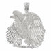 Sitting Eagle Charm Pendant 14k Gold (11.3 Grams) White Gold 14k