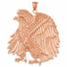 Sitting Eagle Charm Pendant 14k Gold Rose Gold 14k