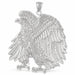 Sitting Eagle Charm Pendant 14k Gold White Gold 14k