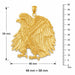 Sitting Eagle Charm Pendant 14k Gold Yellow Gold 14k