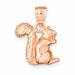 Squirrel Charm Pendant 14k Gold (1.6 Grams) Rose Gold 14k