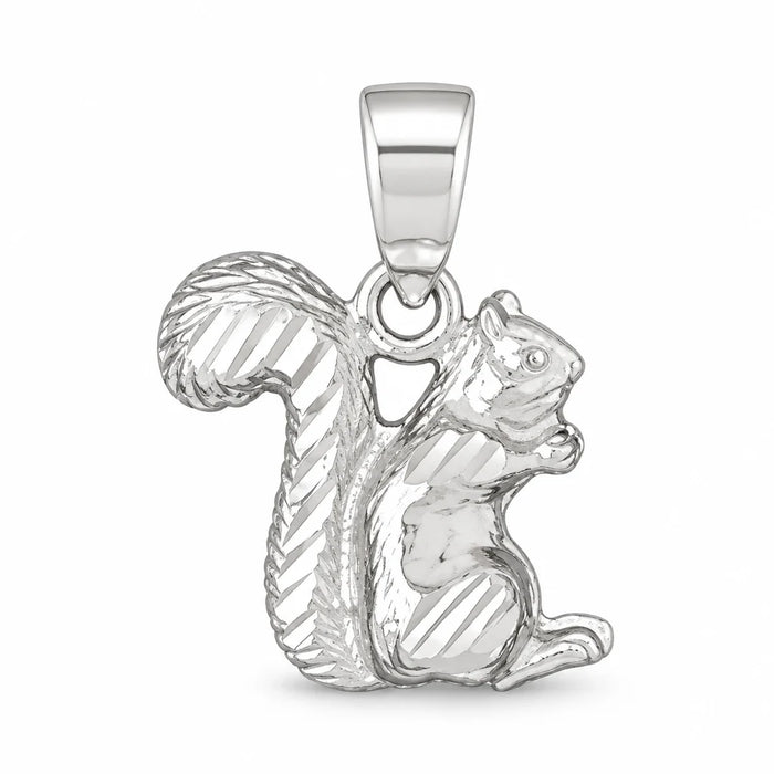 Squirrel Charm Pendant 14k Gold (1.6 Grams) White Gold 14k