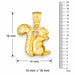 Squirrel Charm Pendant 14k Gold (1.6 Grams) Yellow Gold 14k