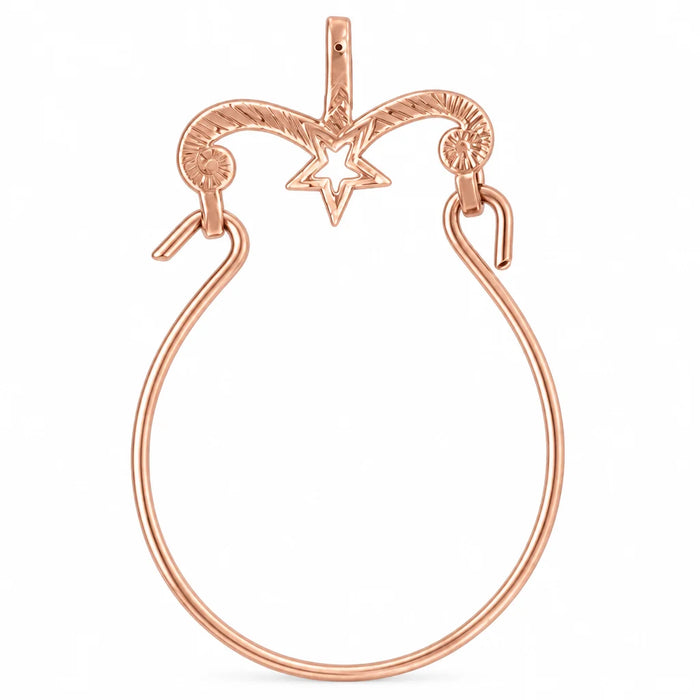 Star Charm Holder Charm Pendant 14k Gold Rose Gold 14k