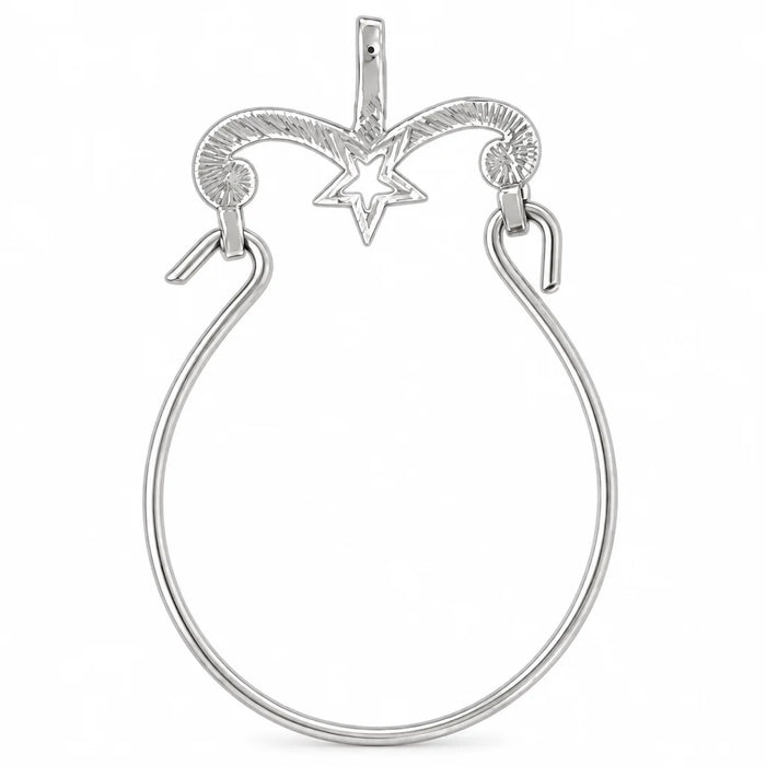 Star Charm Holder Charm Pendant 14k Gold White Gold 14k