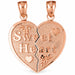 Sweet Heart Charm Pendant 14k Gold (3.2 Grams) Rose Gold 14k