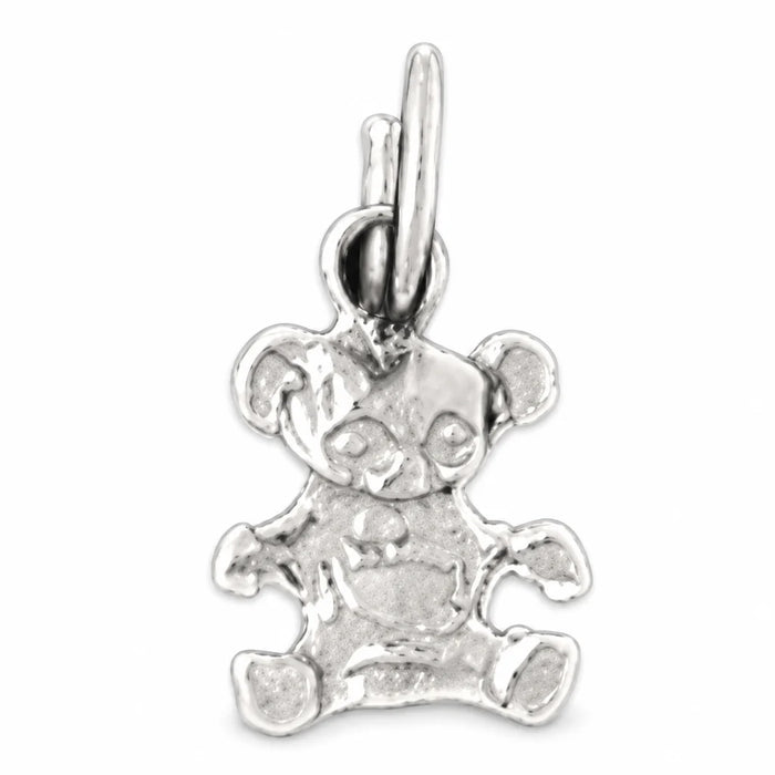 Teddy Bear Charm Pendant 14k Gold (0.4 Grams) White Gold 14k