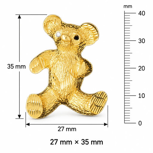 Teddy Bear Charm Pendant 14k Gold (11.5 Grams) Yellow Gold 14k