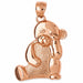 Teddy Bear Charm Pendant 14k Gold (1 Gram) Rose Gold 14k