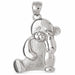 Teddy Bear Charm Pendant 14k Gold (1 Gram) White Gold 14k