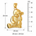 Teddy Bear Charm Pendant 14k Gold (1 Gram) Yellow Gold 14k