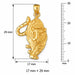 Tiger Charm Pendant 14k Gold (2.9 Grams) Yellow Gold 14k