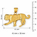 Tiger Charm Pendant 14k Gold (6.3 Grams) Yellow Gold 14k