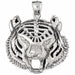 Tiger Head Charm Pendant 14k Gold (12.1 Grams) White Gold 14k