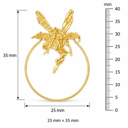 Tooth Fairy Charm Holder Charm Pendant 14k Gold (2.6 Grams) Yellow Gold 14k