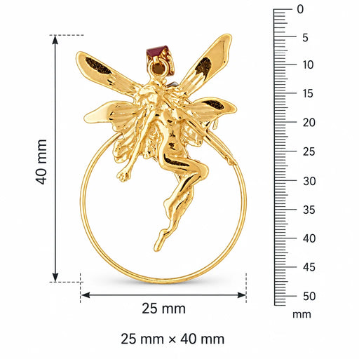 Tooth Fairy Charm Holder Charm Pendant 14k Gold (4 Grams) Yellow Gold 14k