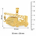 Towing Truck Charm Pendant 14k Gold (6.8 Grams) Yellow Gold 14k