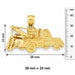 Towing Truck Charm Pendant 14k Gold (8.6 Grams) Yellow Gold 14k