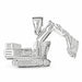 Tractor Charm Pendant 14k Gold (7 Grams) White Gold 14k
