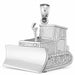 Tractor Charm Pendant 14k Gold (8.5 Grams) White Gold 14k