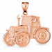 Tractor Charm Pendant 14k Gold (9.1 Grams) Rose Gold 14k