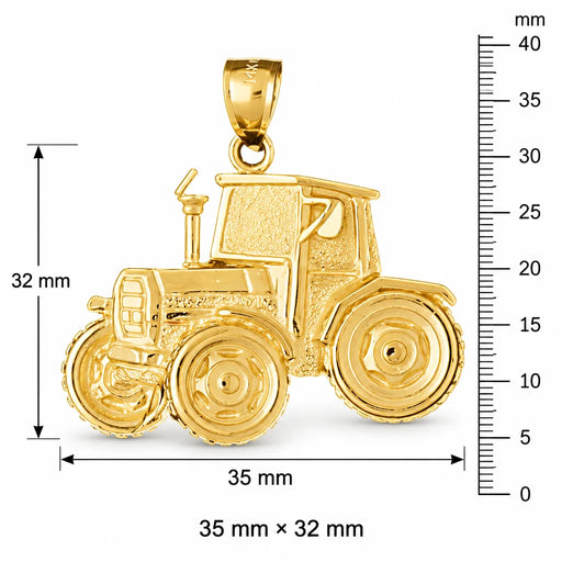 Tractor Charm Pendant 14k Gold (9.1 Grams) Yellow Gold 14k