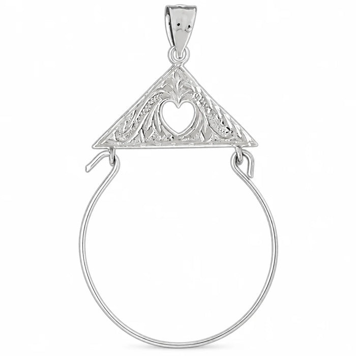 Triangle Charm Holder Charm Pendant 14k Gold White Gold 14k