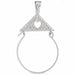 Triangle Charm Holder Charm Pendant 14k Gold White Gold 14k