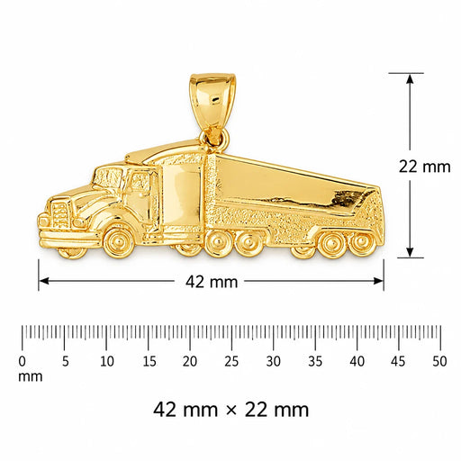 Truck Charm Pendant 14k Gold (8.5 Grams) Yellow Gold 14k