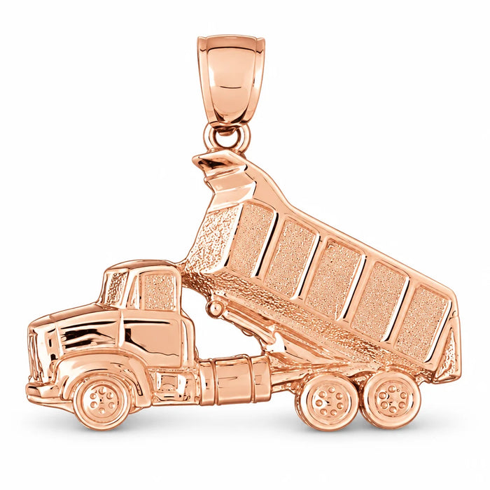 Truck Charm Pendant 14k Gold (9 Grams) Rose Gold 14k