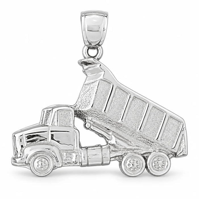 Truck Charm Pendant 14k Gold (9 Grams) White Gold 14k