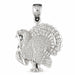 Turkey Charm Pendant 14k Gold White Gold 14k