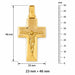 Two Tone Jesus Christ on Cross Charm Pendant 14k Gold (7.1 Grams) Yellow Gold 14k