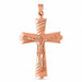Two Tone Jesus Christ on Cross Charm Pendant 14k Gold (7.3 Grams) Rose Gold 14k