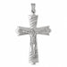 Two Tone Jesus Christ on Cross Charm Pendant 14k Gold (7.3 Grams) White Gold 14k