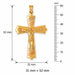 Two Tone Jesus Christ on Cross Charm Pendant 14k Gold (7.3 Grams) Yellow Gold 14k
