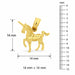 Unicorn Charm Pendant 14k Gold (0.5 Grams) Yellow Gold 14k