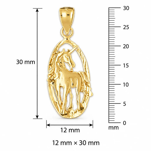 Unicorn Charm Pendant 14k Gold (2 Grams) Yellow Gold 14k