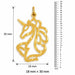 Unicorn Head Charm Pendant 14k Gold (1.4 Grams) Yellow Gold 14k