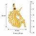 Unicorn Head Charm Pendant 14k Gold (1 Gram) Yellow Gold 14k