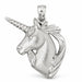 Unicorn Head Charm Pendant 14k Gold (6.3 Grams) White Gold 14k