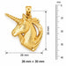 Unicorn Head Charm Pendant 14k Gold (6.3 Grams) Yellow Gold 14k