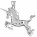 Unicorn Horse Charm Pendant 14k Gold (8.5 Grams) White Gold 14k