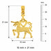 Unicorn With Heart Charm Pendant 14k Gold Yellow Gold 14k