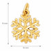 Christmas Snowflake Charm Pendant 14k Gold (0.5 Grams) Yellow Gold 14k