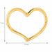 Floating Heart Charm Pendant 14k Gold (0.6 Grams) Yellow Gold 14k
