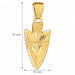 3D Native American Arrow Head Charm Pendant 14k Gold Yellow Gold 14k