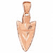 3D Native American Arrow Head Charm Pendant 14k Gold Rose Gold 14k